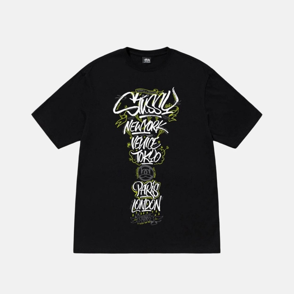Born x Raised + Stussy Handstyles Tee size Large NEW!!